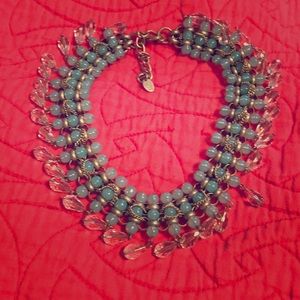 Danielle Stevens turquoise color bead choker